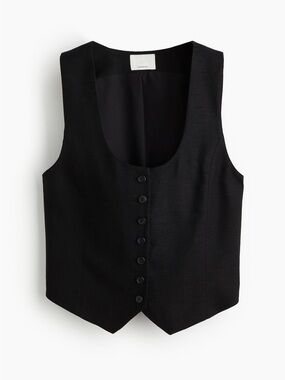 H&M Black Suit Vest Size Small
